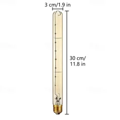 6pcs 4pcs Dimmable Vintage Edison Light Bulb Incandescent Bulb E27 T300 40W Chandelier Pendant Light 220-240V
