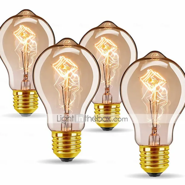 6pcs 4pcs Edison Vintage Incandescent Light Bulb Dimmable A19 40W E26 E27 Decorative Bulbs for Wall Sconces Ceiling Light 220-240V