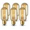 6pcs 4pcs Edison Vintage Incandescent Light Bulb Dimmable E26 E27 T45 40W Decorative Bulbs for Wall Sconces Ceiling Light 220-240V 1400-2800k
