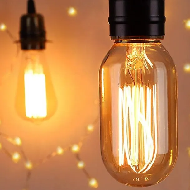 6pcs 4pcs Edison Vintage Incandescent Light Bulb Dimmable E26 E27 T45 40W Decorative Bulbs for Wall Sconces Ceiling Light 220-240V 1400-2800k