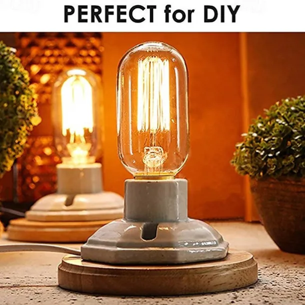 6pcs 4pcs Edison Vintage Incandescent Light Bulb Dimmable E26 E27 T45 40W Decorative Bulbs for Wall Sconces Ceiling Light 220-240V 1400-2800k