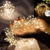 2pcs 1pcs Fairy Firecracker String Light 3m 100leds 6m 200leds Waterproof Copper Wire Light Cluster Starry String Lights for Bedroom Christmas Party