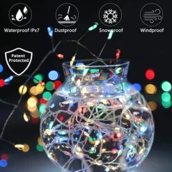 2pcs 1pcs Fairy Firecracker String Light 3m 100leds 6m 200leds Waterproof Copper Wire Light Cluster Starry String Lights for Bedroom Christmas Party