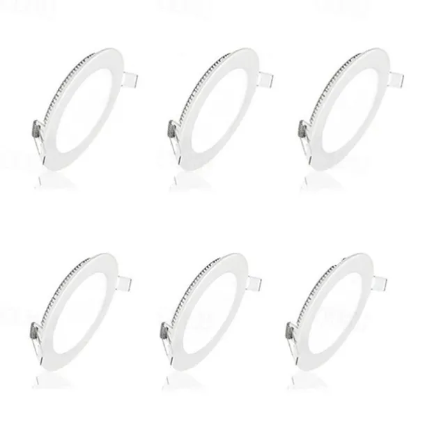 6pcs 4pcs LED Ultra thin Downlight lamp 6W led ceiling Recessed Grid Downlight Slim Round Panel light