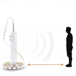 4pcs 2pcs 1pcs LED Strip Light 1m Indoor PIR Motion Sensor Detector DC5V Flexible Tape IP65 4AAA Battery Powe