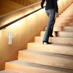 4pcs 2pcs 1pcs LED Strip Light 1m Indoor PIR Motion Sensor Detector DC5V Flexible Tape IP65 4AAA Battery Powe