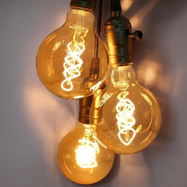3pcs 2pcs 1pcs Retro Edison Bulb E27 220V 40W Light Bulb G80 Filament Vintage Ampoule Incandescent Spiral Lamp Home Decor
