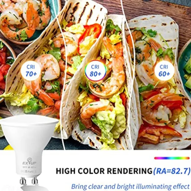 12pcs 6pcs 6W Spotlight Track LED Light Bulb 600lm GU10 20 LED Beads SMD 2835 60W Halogen Equivalent Warm Cold White 110-240V