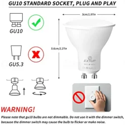 12pcs 6pcs 6W Spotlight Track LED Light Bulb 600lm GU10 20 LED Beads SMD 2835 60W Halogen Equivalent Warm Cold White 110-240V