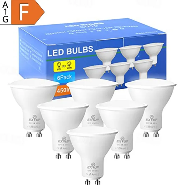 12pcs 6pcs 6W Spotlight Track LED Light Bulb 600lm GU10 20 LED Beads SMD 2835 60W Halogen Equivalent Warm Cold White 110-240V