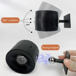 1/2pcs Picture Light LED Wall Mounted Lights with Remote, Sensor Puck Lamp Rechargeable Battery Operated, Tri-Color Dimmable Magnetic 360° Rotation Cordless Light for Bedroom Bedside