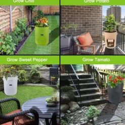 2pcs Plant Grow Bags Home Garden Potato Pot Greenhouse Vegetable Growing Bags Moisturizing jardin Vertical Garden Bag tools