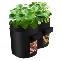 2pcs Plant Grow Bags Home Garden Potato Pot Greenhouse Vegetable Growing Bags Moisturizing jardin Vertical Garden Bag tools