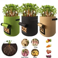 2pcs Plant Grow Bags Home Garden Potato Pot Greenhouse Vegetable Growing Bags Moisturizing jardin Vertical Garden Bag tools