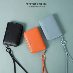 1PCS portable PU fashionable and high-end women's wallet multifunctional with hanging rope and large capacity women's card bag