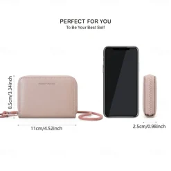 1PCS portable PU fashionable and high-end women's wallet multifunctional with hanging rope and large capacity women's card bag