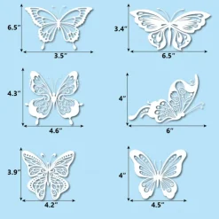 24pcs prevent birds from hitting windows sticker doors and windows pasted with large electrostatic butterflies