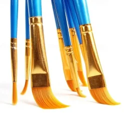 10pcs Professional Artist Paint Brushes Set - Perfect for Acrylic, Oil, Watercolor & Canvas Painting - Ideal for Kids & Professionals!