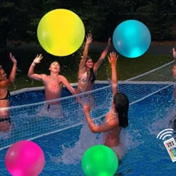 1/2/3pcs PVC 40cm RGB Floating Pool Light 13 Colors Glowing Decorative Beach Ball For Outdoor Swimming Pool Pool Sports Equipment