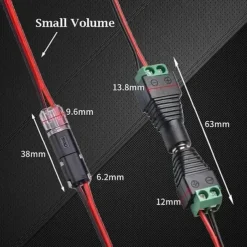 10PCS Quick Plug And Unplug Wire Connector Splicing Cable Crimping Terminal Wire Wiring LED Car Connector 18-22AWG Peel-free Solderless Quick Wire Connector Dual Wire Plug And Unplug Connector