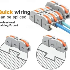 20Pcs Quick Wire Connection Terminal SPL-1 Splicing Conductor Compact Fast Cable Wire Connection Conductor Terminal Block