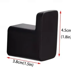 3PCS Robe Hook Wall Mounted Bathroom Towel Hook Black Stainless Steel Vintage Coat Hooks Hanger Single Decorative Bag Key Hat Clothes Rack