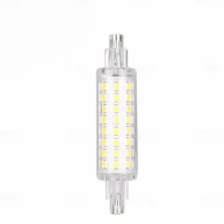 1/2pcs R7S LED Double Ended Aluminum Parts with Cover Halogen Light Household Lighting Bulbs R7S LED 118mm Tube Bulb 78mm Floodlight 220V High Power Working Light Garage Landscape Lighting