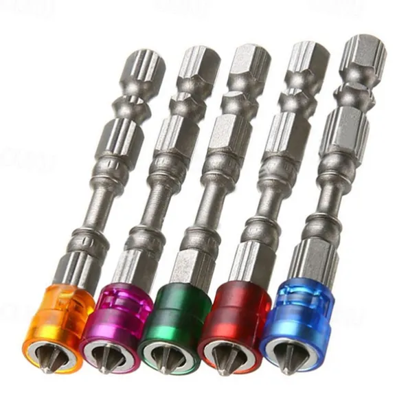 5/10Pcs S2 Alloy PH2 Phillips Single Head Magnetic Screwdriver Bits Anti-Slip 1/4 Inch Hex Shank Drywall Electric Screwdriver Tools