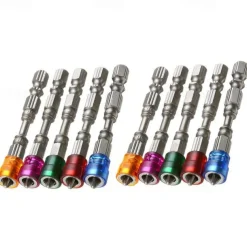 5/10Pcs S2 Alloy PH2 Phillips Single Head Magnetic Screwdriver Bits Anti-Slip 1/4 Inch Hex Shank Drywall Electric Screwdriver Tools
