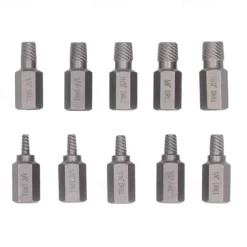 10PCS Screw Extractors Hex Head Multi Spline Broken Screws Bolts Removal Tool Left Spiral DIY Tool Set