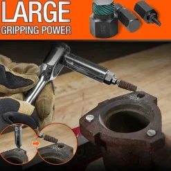 10PCS Screw Extractors Hex Head Multi Spline Broken Screws Bolts Removal Tool Left Spiral DIY Tool Set