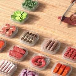 2pcs Sealed Plastic Preservation Box Refrigerator Storage Box Microwave Oven Specific Refrigerated Sealed Food Storage Box Commercial With Lid