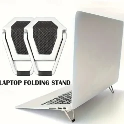 2pcs Shield Laptop Stand Desktop Increase Cooling Stand Invisible Folding Portable Aluminum Alloy Small Bracket