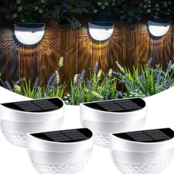 2/4pcs Solar Fence Light Outdoor Waterproof Wall Lights Solar Step Lights for Patio Fence Yard Garden Garage Deck Stairway Gate