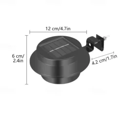 2/4pcs Solar Fence Light, Solar Gutter Light Outdoor 3LED Waterproof Deck Sink Wall Light, Garden Landscape Lighting Wall Light, Villa Decoration Light Porch Terrace Driveway Deck Stairs Lighting