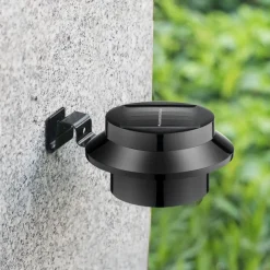 2/4pcs Solar Fence Light, Solar Gutter Light Outdoor 3LED Waterproof Deck Sink Wall Light, Garden Landscape Lighting Wall Light, Villa Decoration Light Porch Terrace Driveway Deck Stairs Lighting