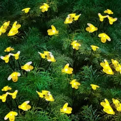 2PCS Solar Firefly Garden Lights, 8/10 LEDs Waterproof Outdoor Garden Lights with 2 Lighting Modes IP65 Swaying Lights for Christmas, Yard, Patio, and Walkway Decoration