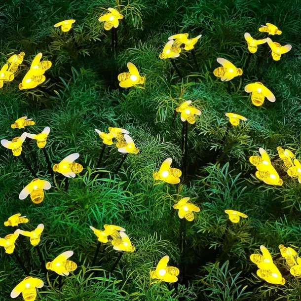 2PCS Solar Firefly Garden Lights, 8/10 LEDs Waterproof Outdoor Garden Lights with 2 Lighting Modes IP65 Swaying Lights for Christmas, Yard, Patio, and Walkway Decoration