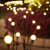 2pcs Solar Garden Lights Starburst Swaying Update Lights 10leds Solar LED Light Outdoor Garden Lights Firework Firefly Swaying Light Landscape Lighting for Yard Pathway Lawn Garden Decoration