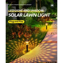 2/6pcs Solar Garden Pathway Lights Outdoor LED Lawn Lamp RGB Warm White Color for Garden Decor Landscape Lighting