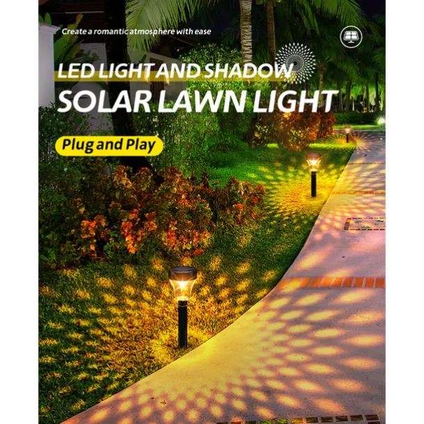 2/6pcs Solar Garden Pathway Lights Outdoor LED Lawn Lamp RGB Warm White Color for Garden Decor Landscape Lighting