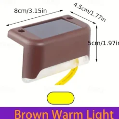 16pcs Solar Garden Step Stair Lights, Durable Waterproof Stair Deck Decor - Bright Aisle, Wall & Rail Illumination for Household Gardens, Energ Saving Outdoor Lighting Solution