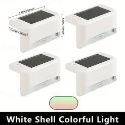 16pcs Solar Garden Step Stair Lights, Durable Waterproof Stair Deck Decor - Bright Aisle, Wall & Rail Illumination for Household Gardens, Energ Saving Outdoor Lighting Solution