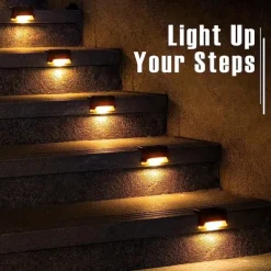 16pcs Solar Garden Step Stair Lights, Durable Waterproof Stair Deck Decor - Bright Aisle, Wall & Rail Illumination for Household Gardens, Energ Saving Outdoor Lighting Solution