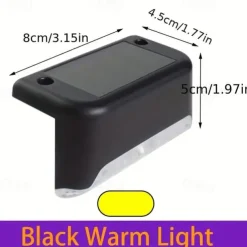 16pcs Solar Garden Step Stair Lights, Durable Waterproof Stair Deck Decor - Bright Aisle, Wall & Rail Illumination for Household Gardens, Energ Saving Outdoor Lighting Solution