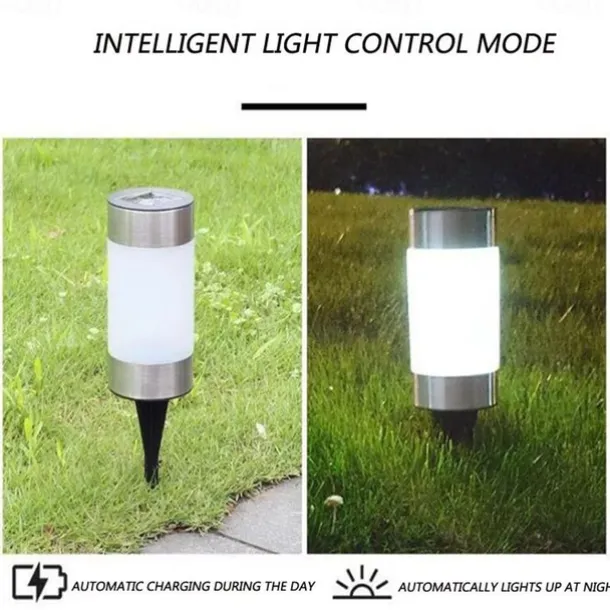 2pcs Solar Mini Pathway Lights Outdoor Garden Lights Ground Plug Led Garden Lamp Super Bright Solar Plastic Lawn Lamp Garden Landscape Lamp