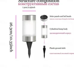 2pcs Solar Mini Pathway Lights Outdoor Garden Lights Ground Plug Led Garden Lamp Super Bright Solar Plastic Lawn Lamp Garden Landscape Lamp