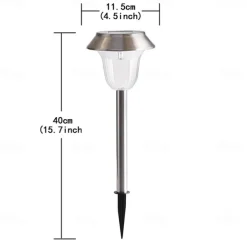 4pcs Solar Pathway Lights Outdoor LED Garden Lights for Patio Color Stainless Steel Integrated Underground Lamp Lawn Lamp Night Lighting Lamp Party Decoration Lamp