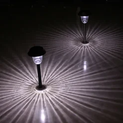 4pcs Solar Pathway Lights Outdoor LED Garden Lights for Patio Color Stainless Steel Integrated Underground Lamp Lawn Lamp Night Lighting Lamp Party Decoration Lamp