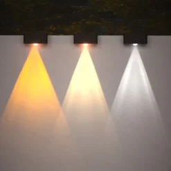 4/8pcs Solar Powered Outdoor Wall Lights Garden Pathway Step Lights High-Efficiency Silicon Panels No Wiring Required Optical Control with Installation Hardware